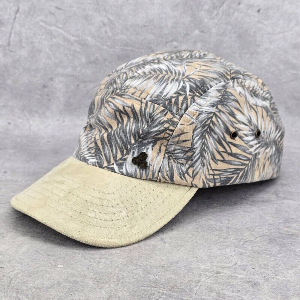 Gypsy & Lolo 5 Panel Hat Art Love Nature Strapback Beige Suede Bill One Size Cap